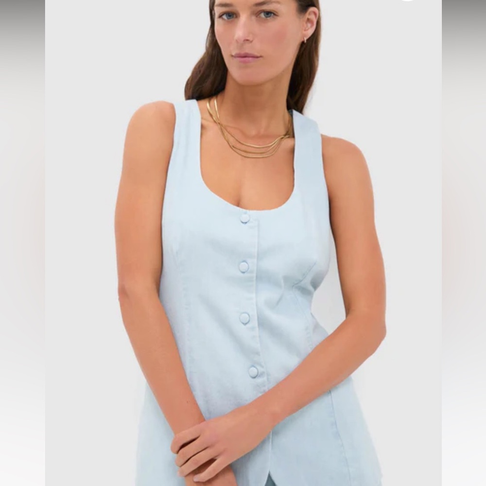 NWT Tuckernuck Brett Washed Denim Top